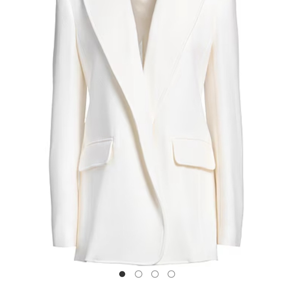 CHLOÉ CREPE BLAZER Elegant White Women's Blazer EU 40